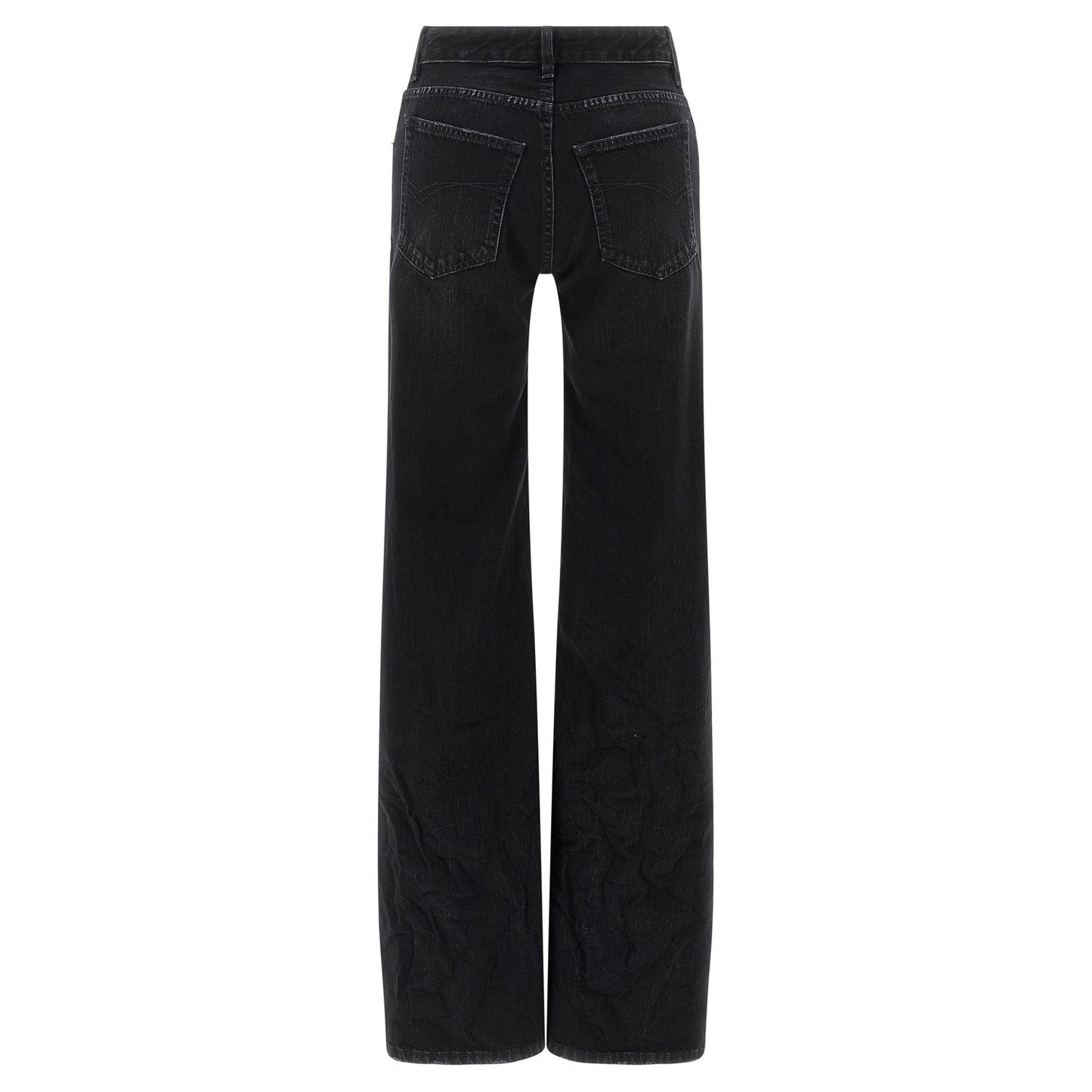 Balenciaga Black Cotton Flared Jeans