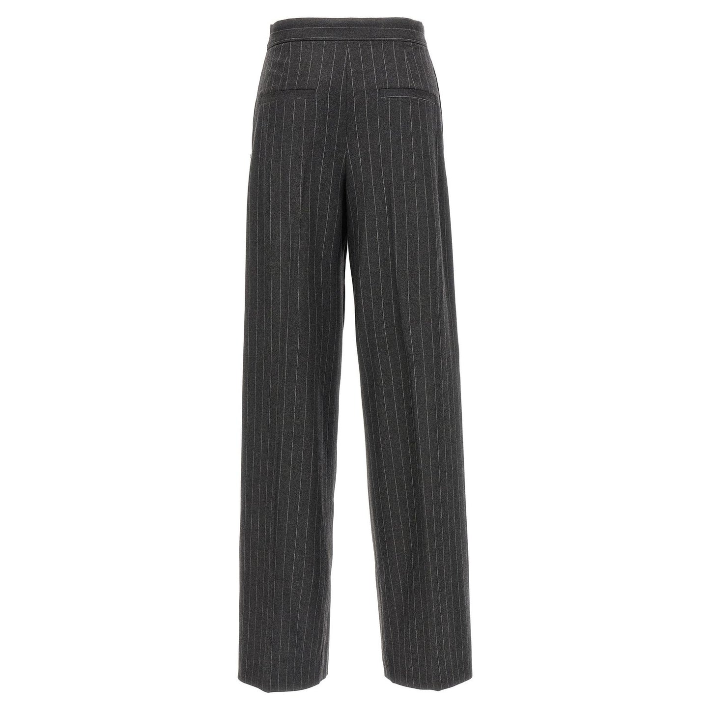 Sportmax Gray Virgin Wool Dress Pants