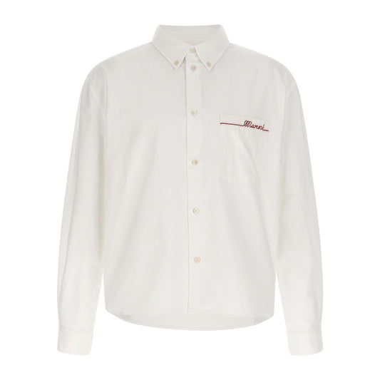 Marni White Cotton Blouse