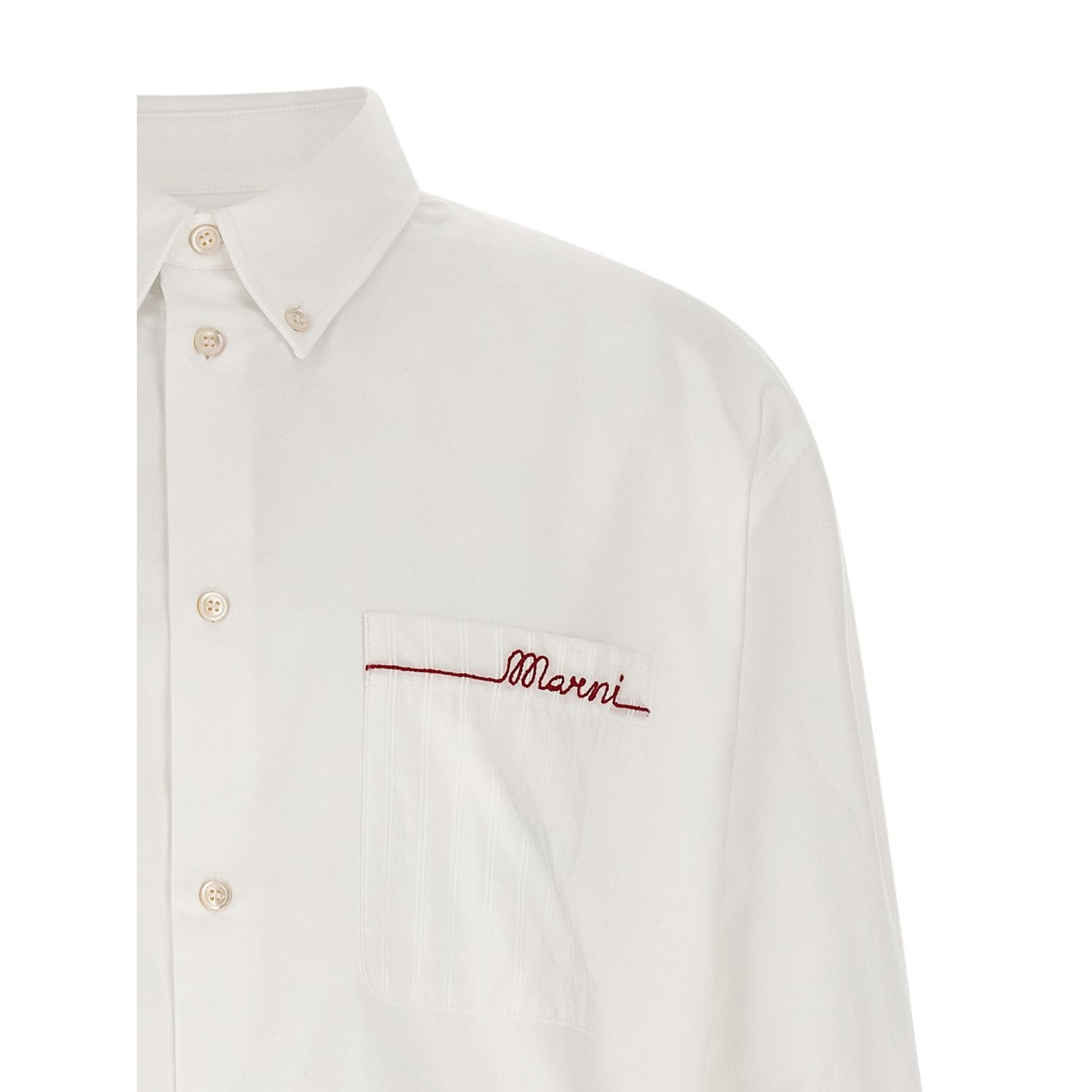 Marni White Cotton Blouse
