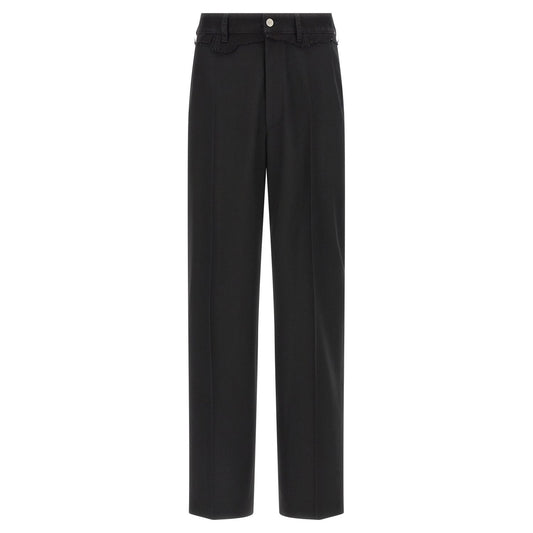 MM6 Maison Margiela Black Polyester Casual Pants