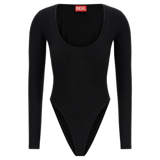 Diesel Black Viscose Bodysuit