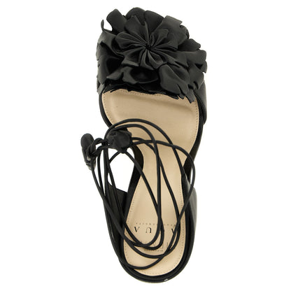 Alexandre Birman Black Cowhide Stiletto Heel Sandals
