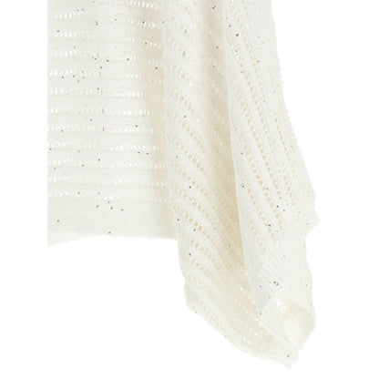 Peserico White Cotton Cardigan