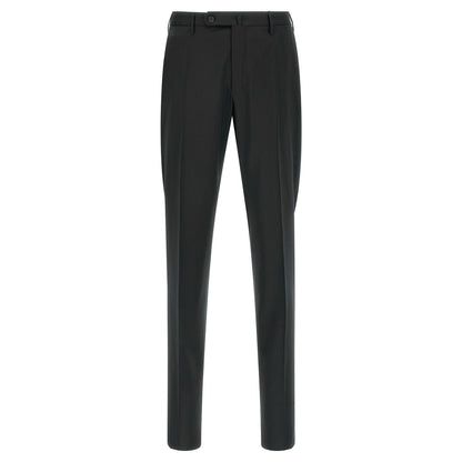 Incotex Black Virgin Wool Dress Pants