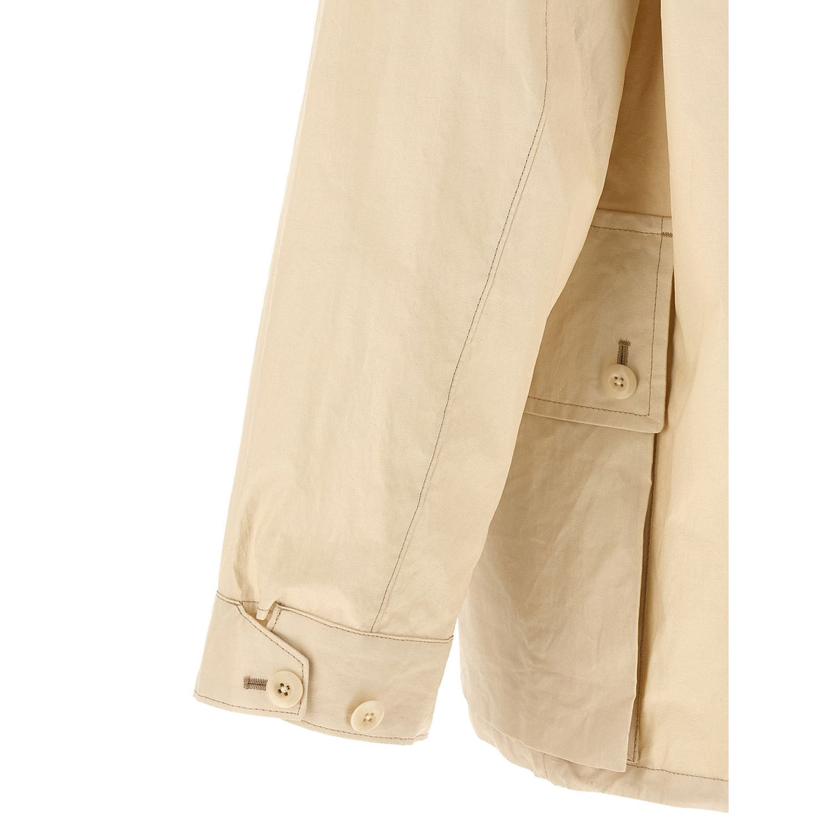 Lemaire Beige Linen Shell Jacket