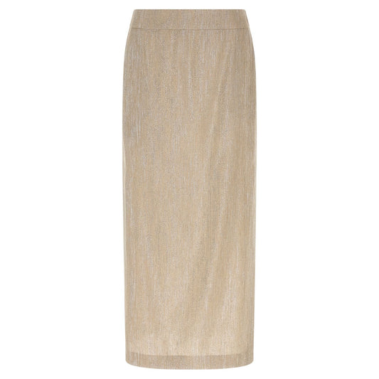 Peserico Beige Viscose Midi Skirt