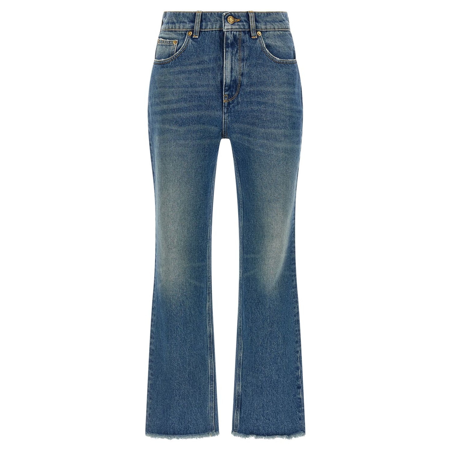 Golden Goose Blue Cotton Flared Jeans