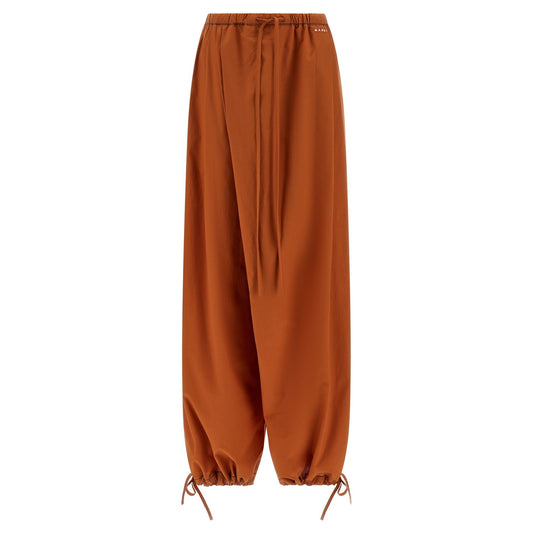 Marni Orange Cotton Casual Pants