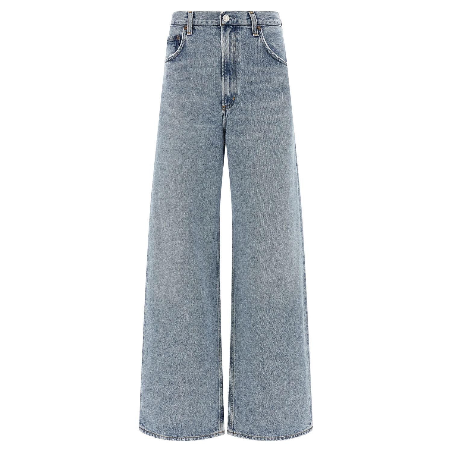 Agolde Blue Cotton Tapered Jeans