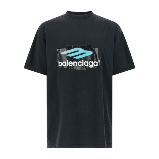 Balenciaga Black Cotton T-Shirt