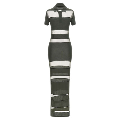 Coperni Bicolor Cotton Long Dress