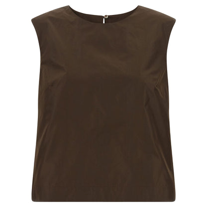 P.A.R.O.S.H. Brown Polyester Shirt