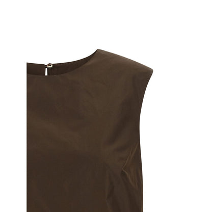P.A.R.O.S.H. Brown Polyester Shirt