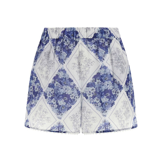 Twinset Blue Stingray Leather / Ray Skin Bermuda Shorts