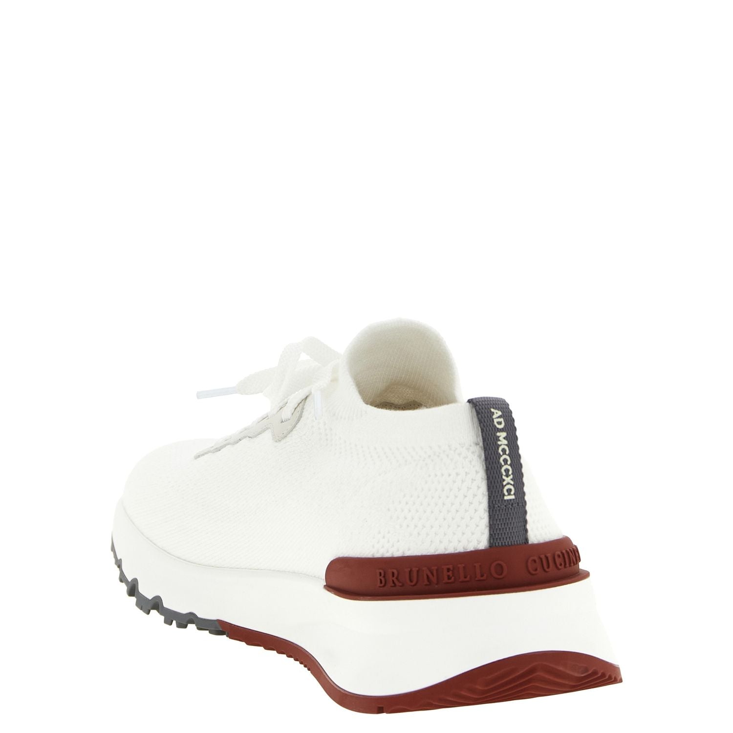 Brunello Cucinelli White Polyethylene Athletic Sneakers