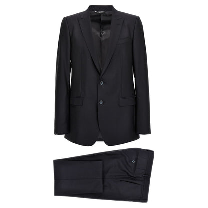 Dolce & Gabbana Blue Virgin Wool Two-Piece Suit
