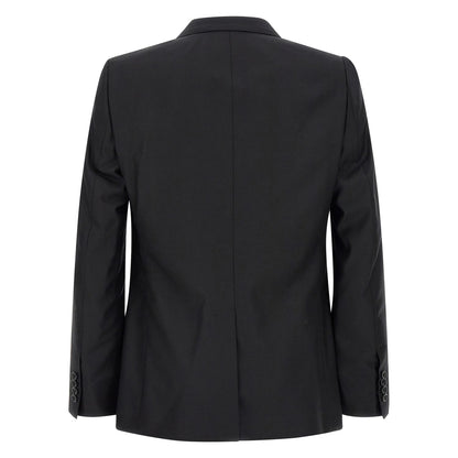 Dolce & Gabbana Black Virgin Wool Two-Piece Suit