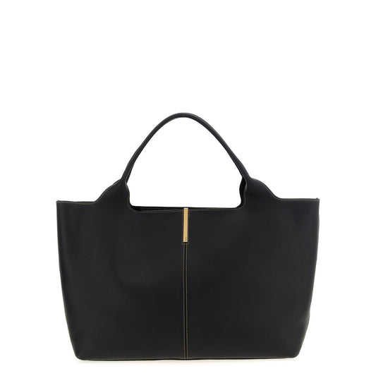Tod's Black Calfskin Tote Bag