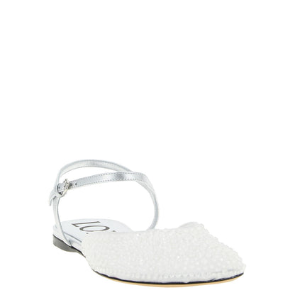 Loewe White Polyamide Ballet Flats