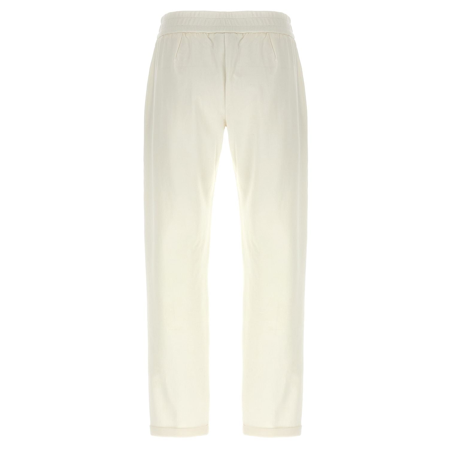 Brunello Cucinelli White Cotton Joggers (Workout Pants)