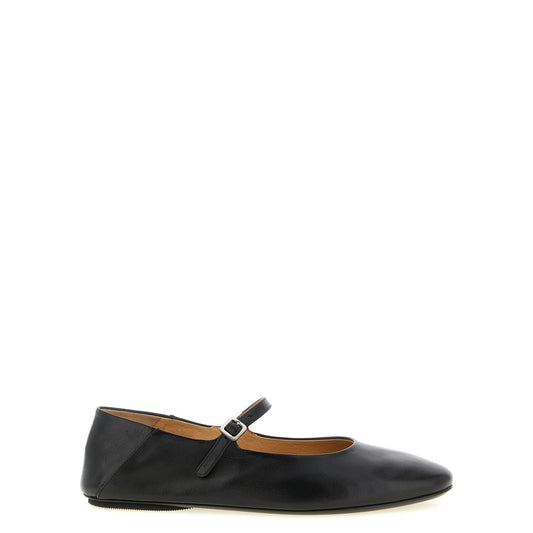 Marsell Black Calfskin Ballet Flats