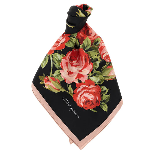 Dolce & Gabbana Black Silk Foulard