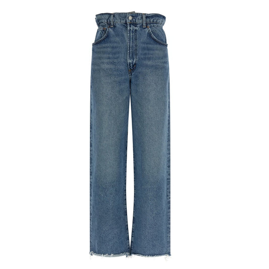 Agolde Blue Cotton Straight-Leg Jeans