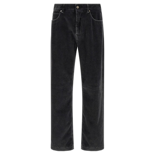 Fendi Gray Cotton Casual Pants