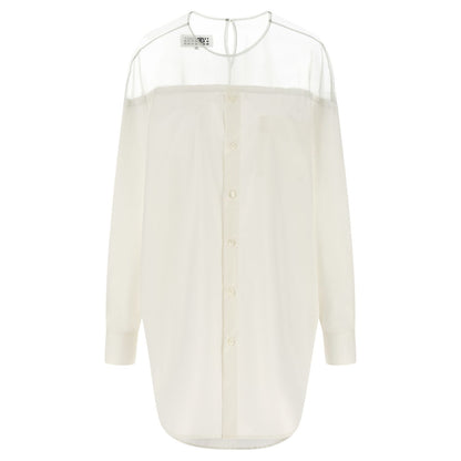 MM6 Maison Margiela White Cotton Blouse