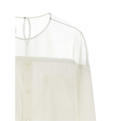 MM6 Maison Margiela White Cotton Blouse