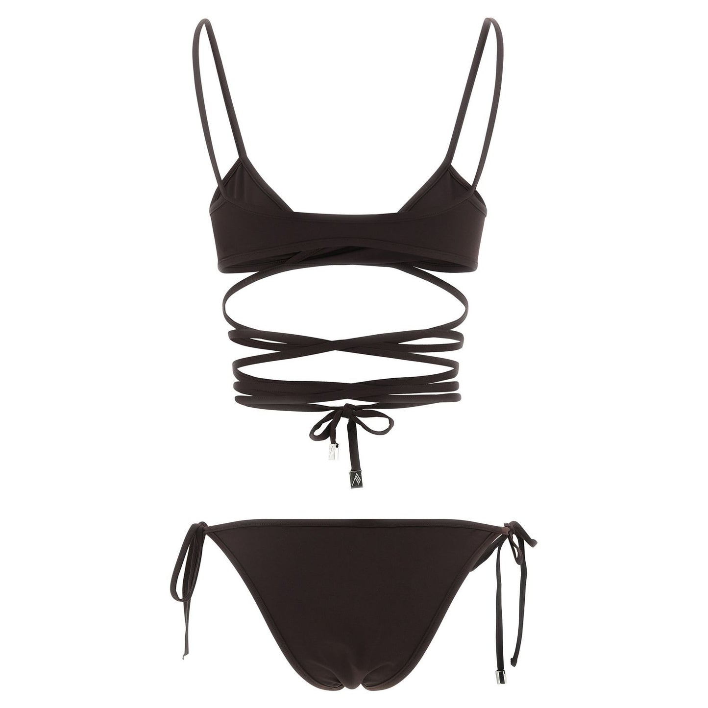 The Attico Brown Polyamide Bikini