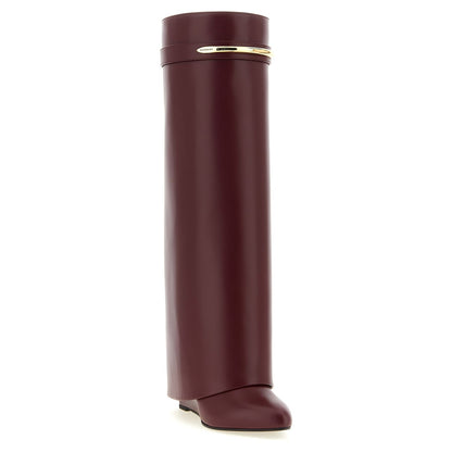 Givenchy Bordeaux Calfskin Over The Knee