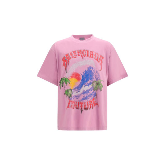 Balenciaga Purple Cotton T-Shirt