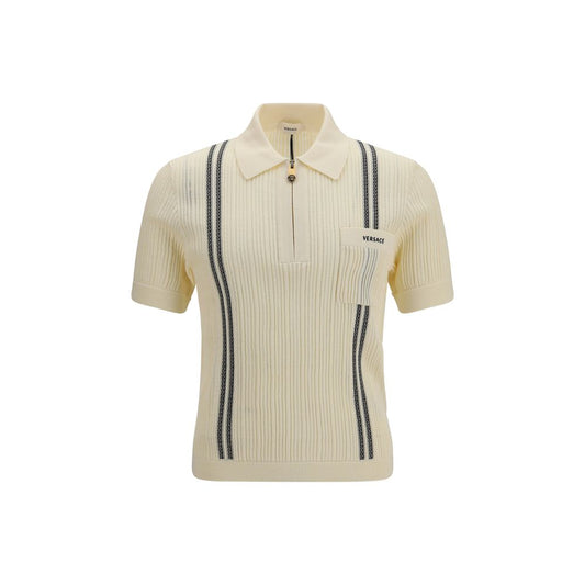 Versace Beige Cotton Polo Shirt
