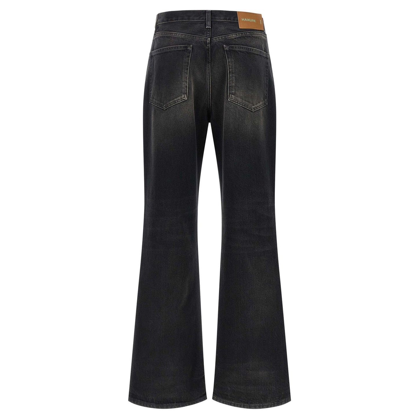 Haikure Black Cotton Flared Jeans