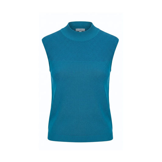 Malo Blue Silk Women Sweater