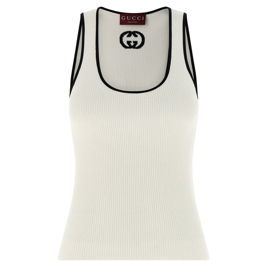 Gucci Bicolor Viscose Tank Tops
