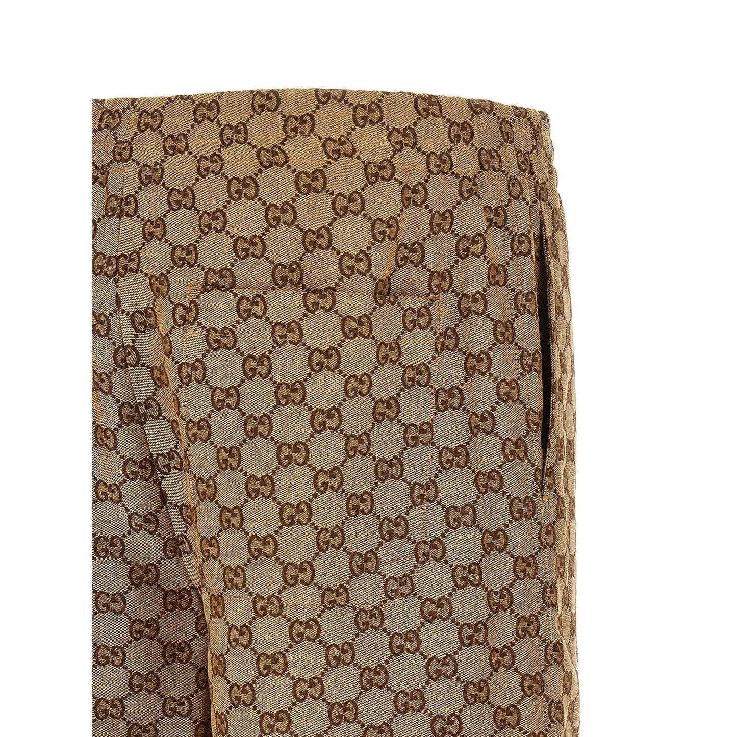 Gucci Beige Linen Bermuda Shorts