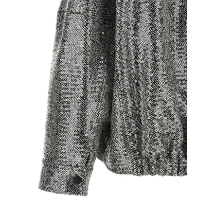PINKO Silver Polyester Bomber