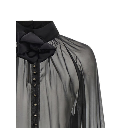 Dolce & Gabbana Black Silk Blouse