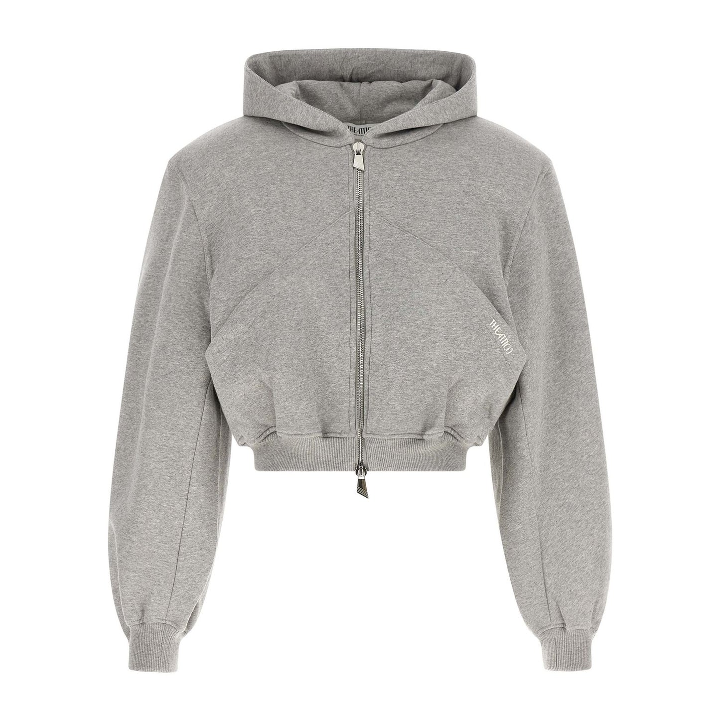 The Attico Gray Cotton Sweatshirt