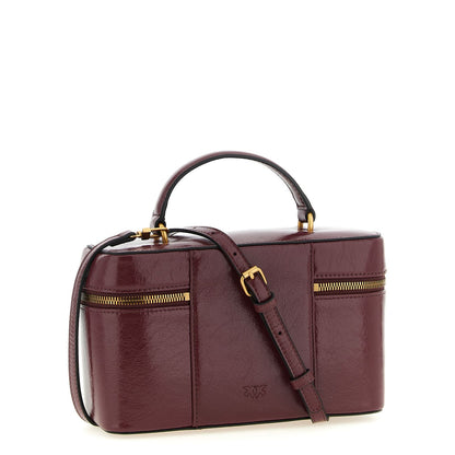 PINKO Bordeaux Calfskin Handbag