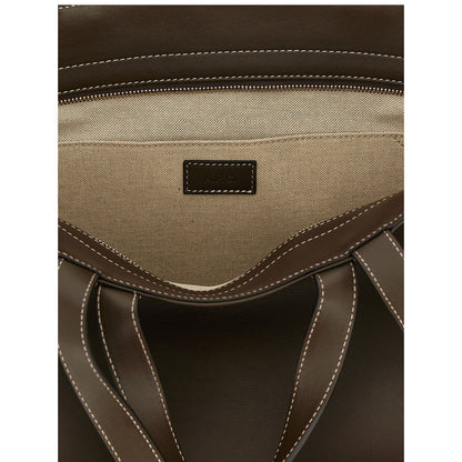 A.P.C. Brown Cowhide Tote Bag