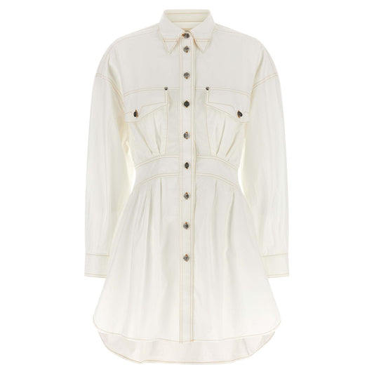 Versace White Cotton Short Dress