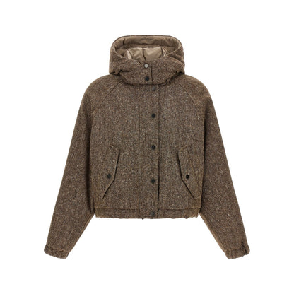 Brunello Cucinelli Brown Virgin Wool Full-Length Jacket