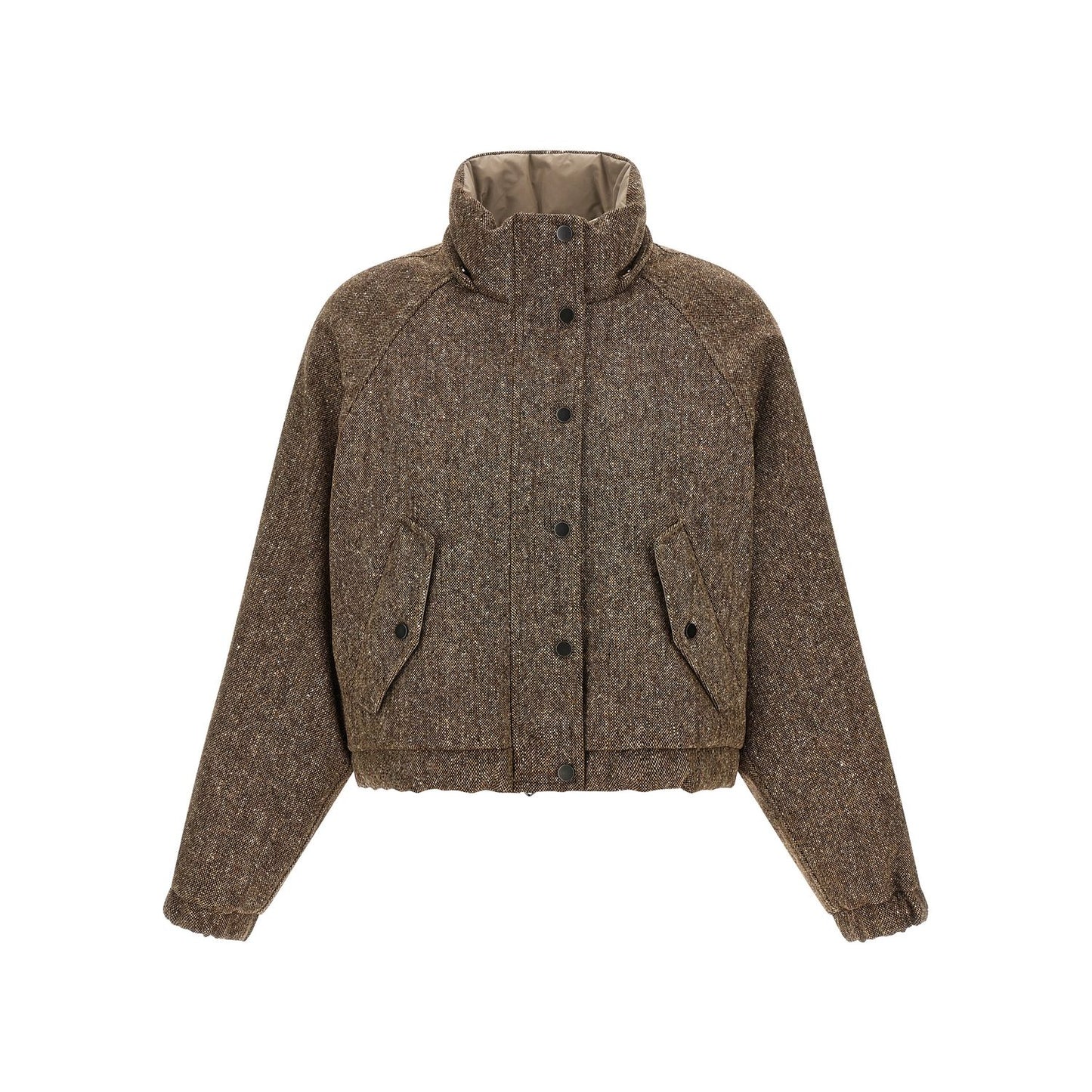 Brunello Cucinelli Brown Virgin Wool Full-Length Jacket