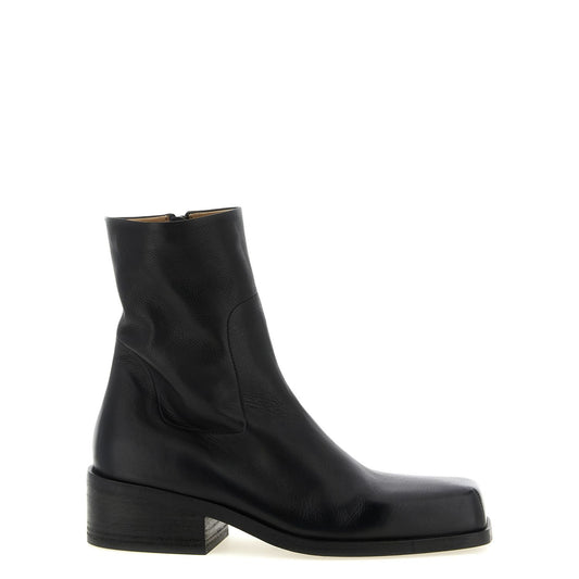 Marsell Black Calfskin Ankle Boots