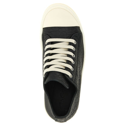 Rick Owens Bicolor Lamb Leather Low Top Sneakers