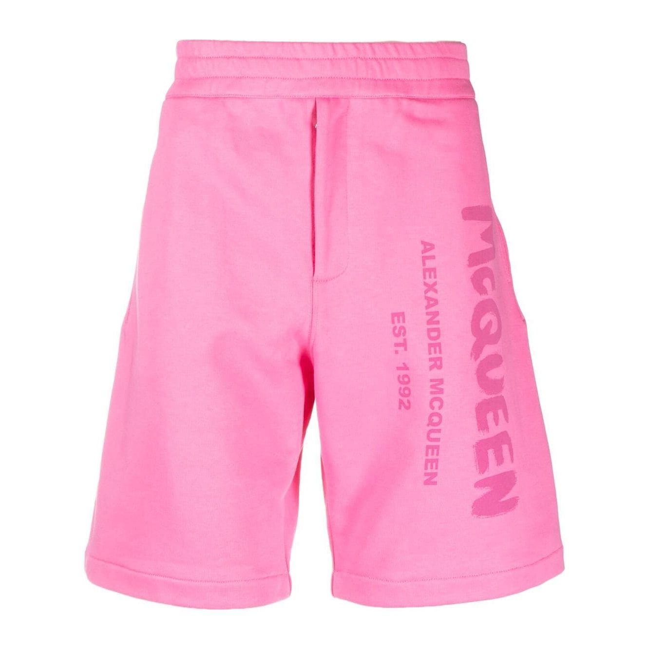 Alexander McQueen Graffiti-print Track Shorts Short trousers